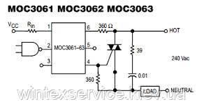 Оптосимистор Moc3063 DIP ДК-54+СК-8(6) фото