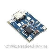 Модуль заряда li-on аккумуляторов TP4056 microUSB ДК-71 фото